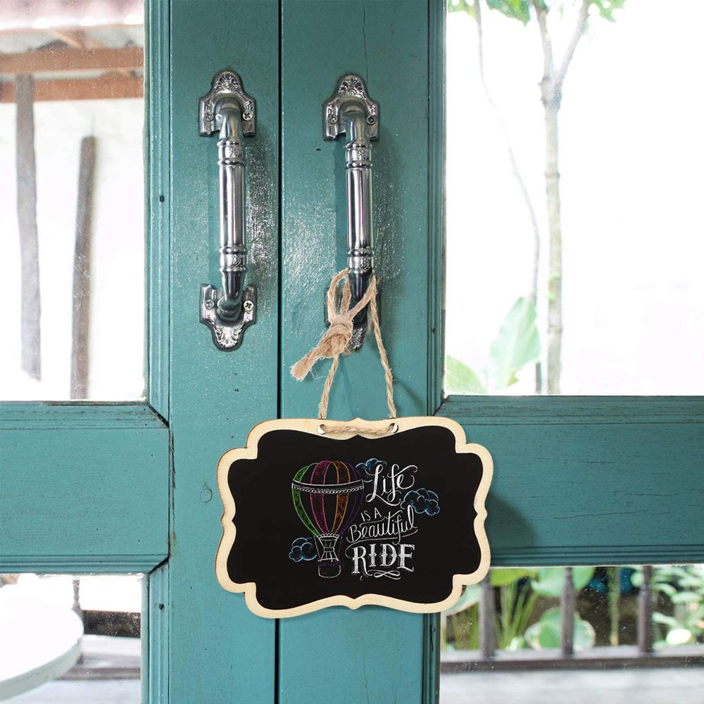 Office School Supplies Hanging Signs Garden Decor Blackboard Message Labels Price Tags Chalkboard