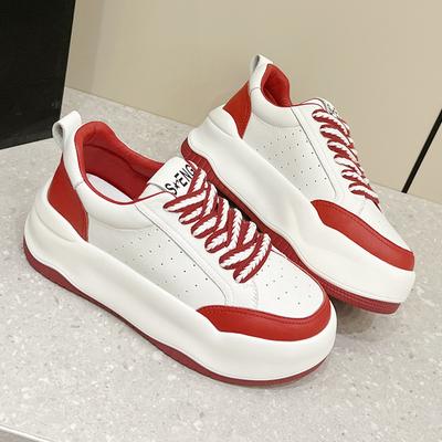 Thick-soled Small White Shoes Women's New Fashion All-match Platform Shoes Comfortable Breathable Casual Leather Sneakers Women