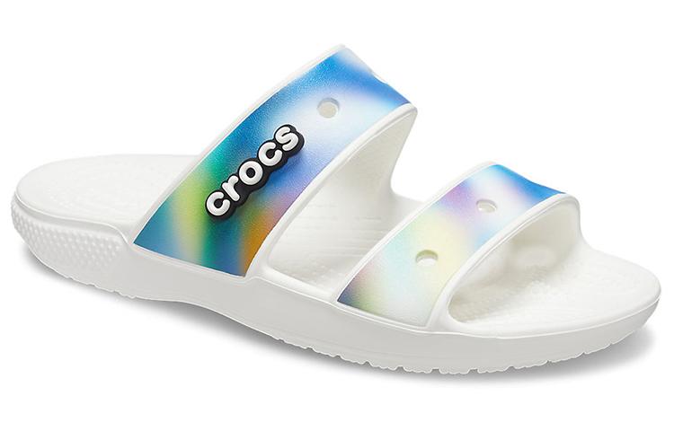 Crocs Classic Colorful Unisex Multi Color White Sandals 207771-94S
