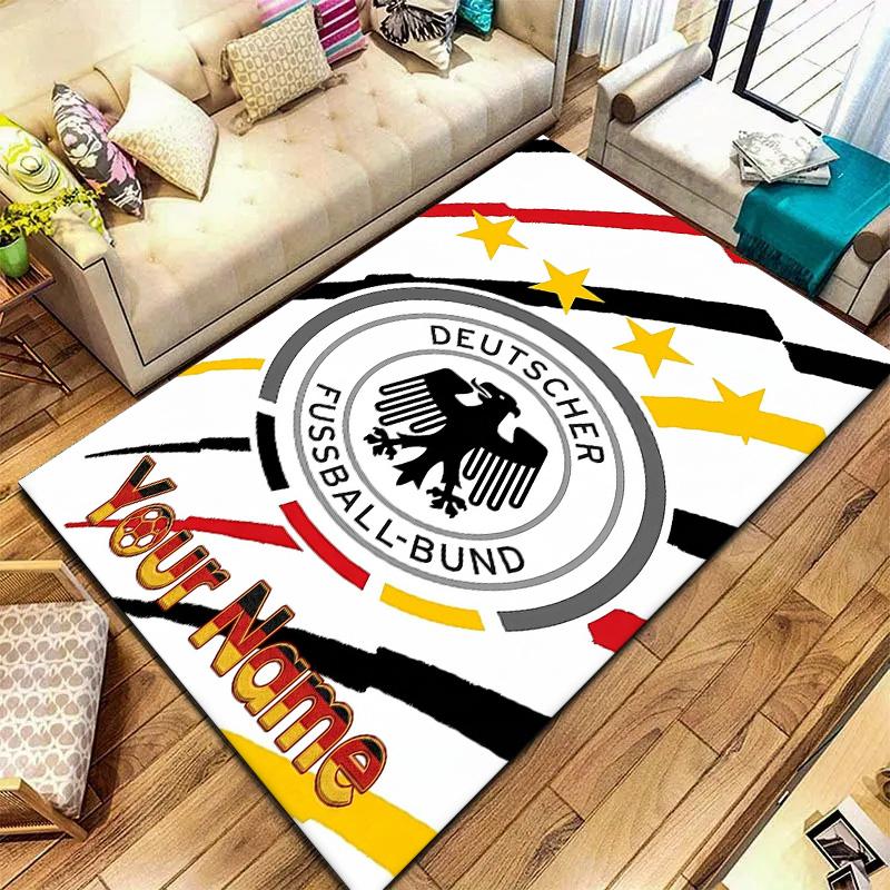 Germany Football Crest Custom Name Carpet Rug For Living Room Bedroom Home Sofa Decoration Kids Play Nonslip Floor Mat