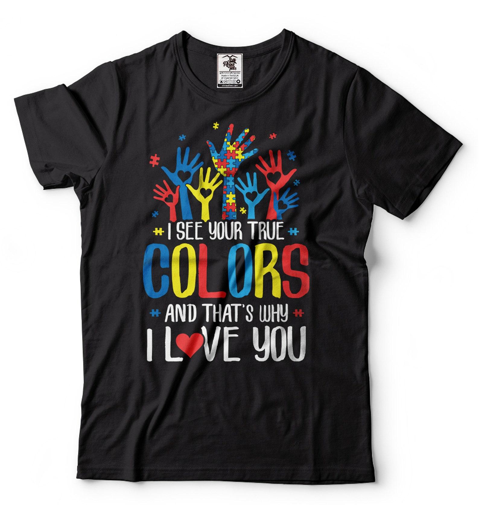 Autism Awareness T-Shirt: Puzzle Piece Hands, Colorful Design 3XL