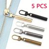 5Pcs Detachable Metal Zipper Pullers Zipper Sliders Head Zipper Pull Tab DIY Sewing Bags Down Jacket Zippers Slider Repair Kits