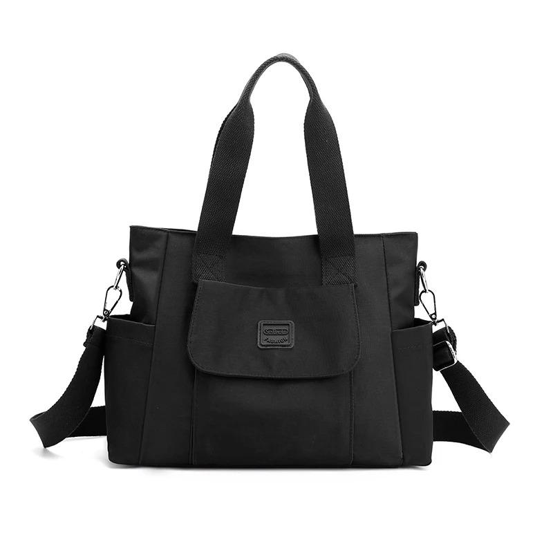 Tote Bag Kabelka Taška přes rameno pro ženy Nylonová voděodolná Velkokapacitní nákupní CrossBody taška Dámská taška Messenger