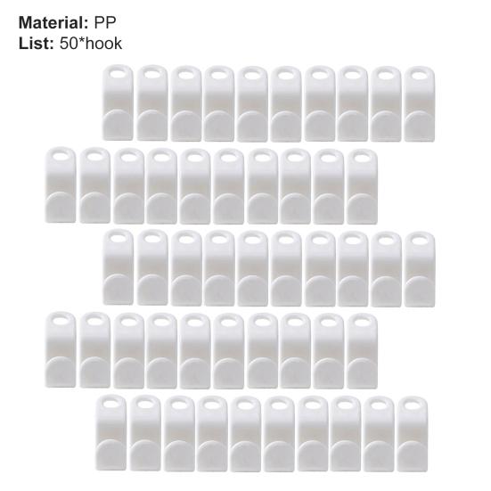 50Pcs Clothes Hooks Burr-free Space Saving Multifunctional Coat Hanger Connectors Tool for Wardrobe