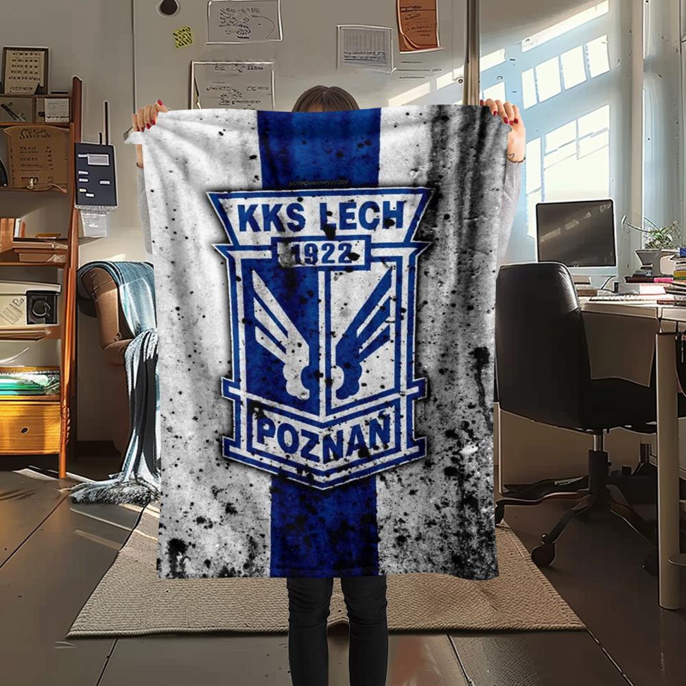 Kks Lech Poznan Print Flannel Blanket, High Quality Comfortable for All Seasons, Home Decor, Warmth and Comfort, Perfect for Christmas Gifts60