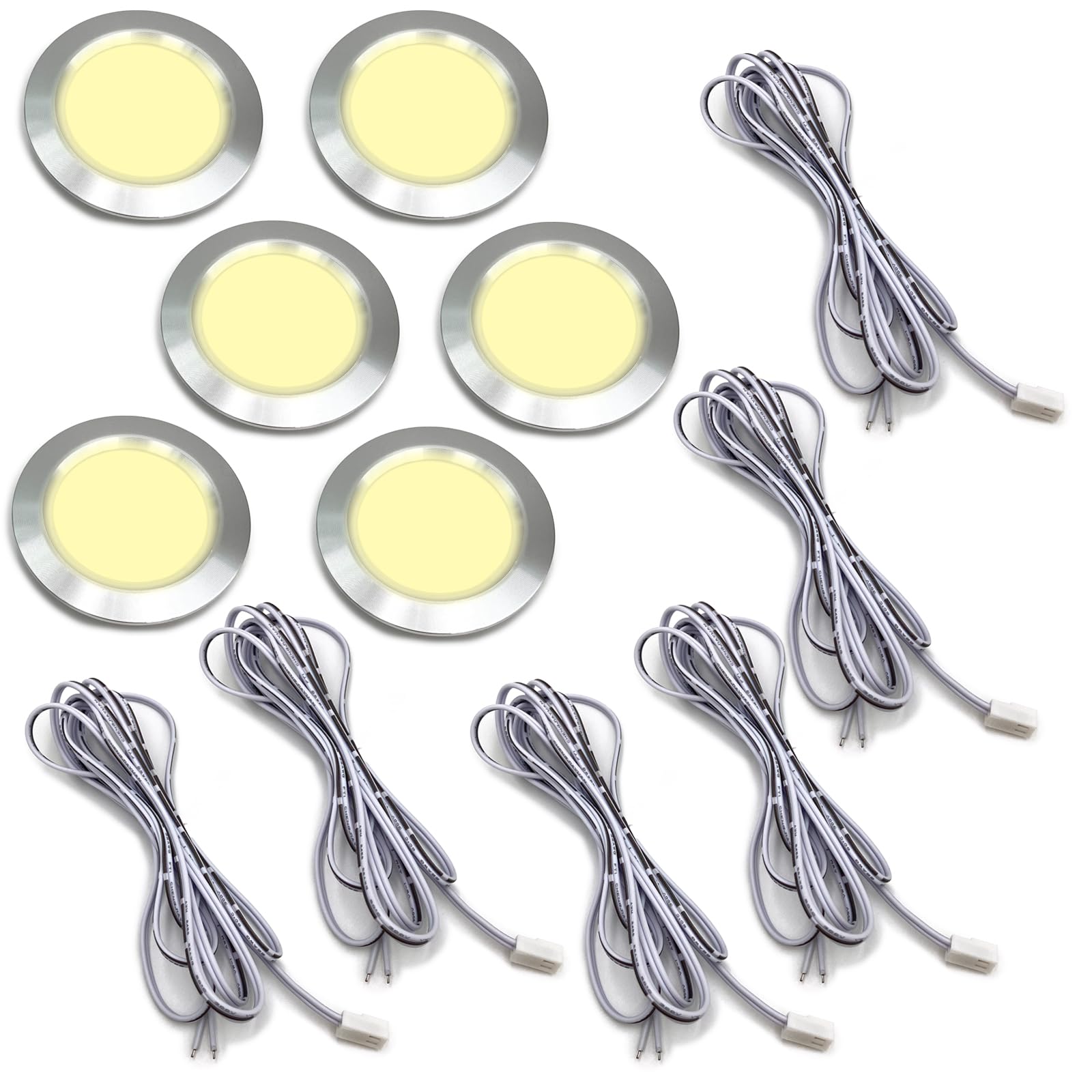 

S-NETDC12vled downlight 3W small downlight warm white 6500K assembly required External dimension 68mm Thickness 14mm White 6 pieces