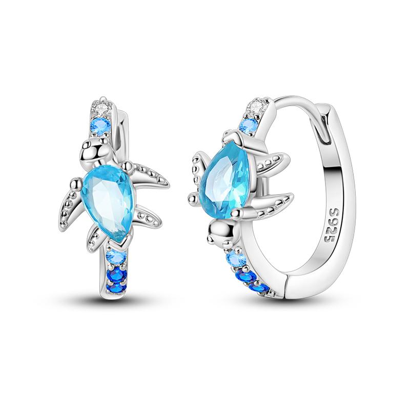Women's Spring 925 Silver Butterfly Dragonfly Flowers Color Romantic Sweet Earrings Fit for Party Delicate Gift Jewelry