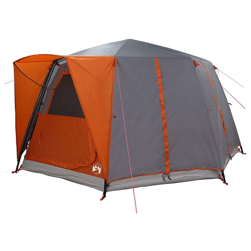 6 Person Tent with Grey and Orange Roof 425 x 396 x 222 cm