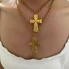 Trendy Unisex Pendant Neck Chain Vintage Inspired Stainless Steel Hip Hop Crucifix Necklace Metal Clavicle Chain