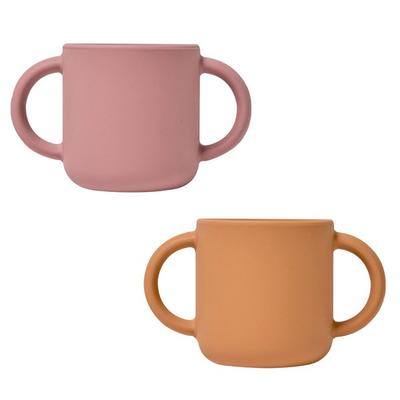 Lalabee Silicone Baby Cup 2-piece Set, 01 Red, 02 Yellow, 1 Set, Popular Korean Parenting Items