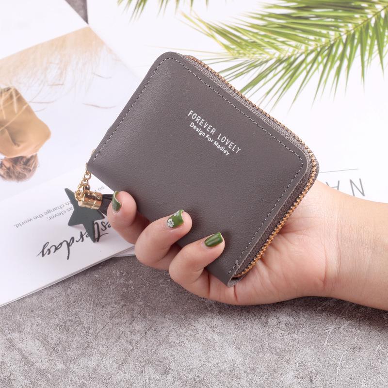Korean version of mini wallet ladies short zipper cute coin purse students short Su Liu female wallet