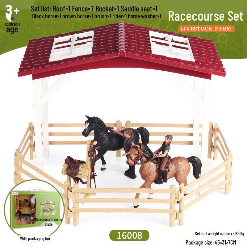 Children's Farm Animal Model Detachable Plastic Toy Set
