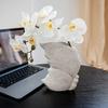 White Ceramic Vase Butterfly Statue Flower Vase Insect Flower Arrangement Handmade Porcelain Terrarium Home Decoration