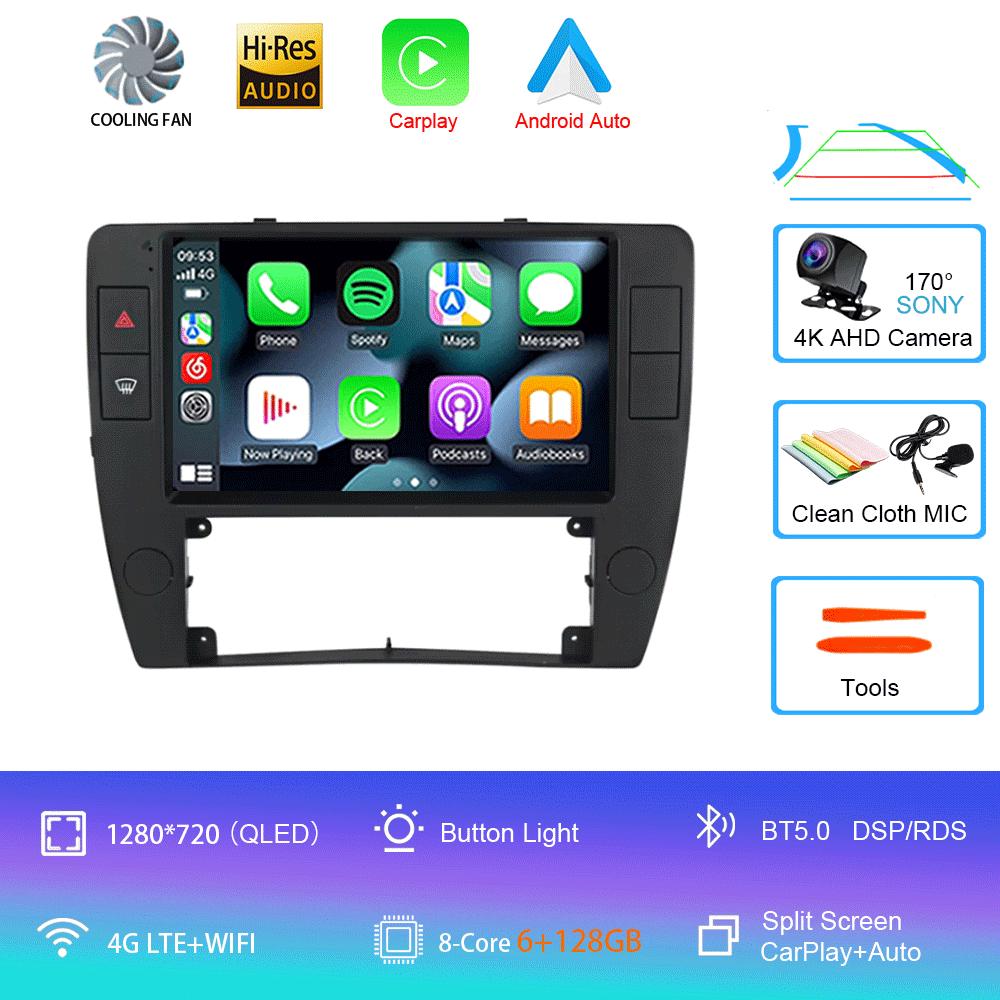 Android 14 For Volkswagen Passat B5 2000 - 2005 Car Radio Multimedia Video Player Navigation GPS 5G WIFI Carplay Auto 360 Camera