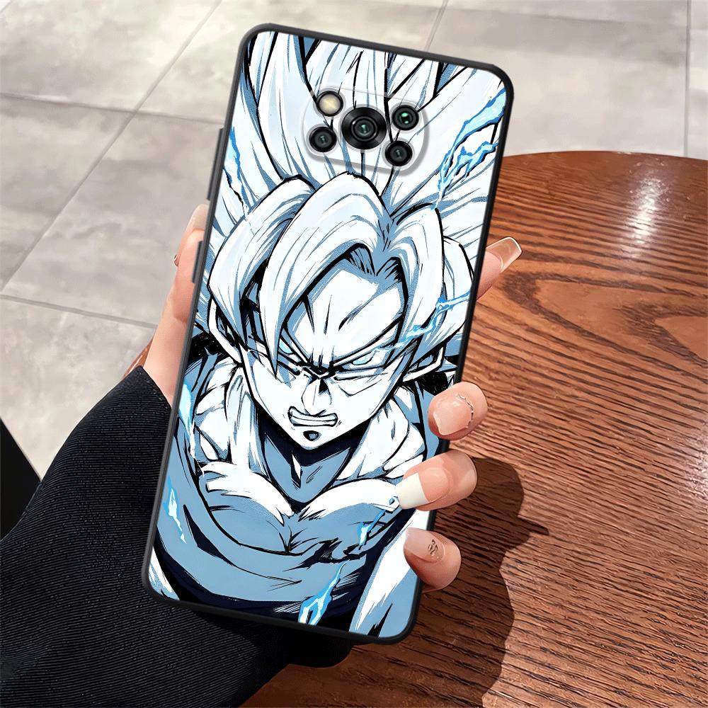 Dragon Ball Goku Cartoon Black Soft Phone Cover Case for Xiaomi Poco F8 M5 C50 M3 M4 M7 Pro C75 C71 C61 F3 F1 X3 X4 X5 X7 Pro