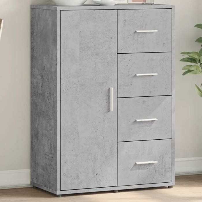 VidaXL Buffet Concrete Grey 60x31x84 Cm Engineered Wood, Storage Cabinet, Entryway Furniture, Accent Furniture, Furniture of 840509
