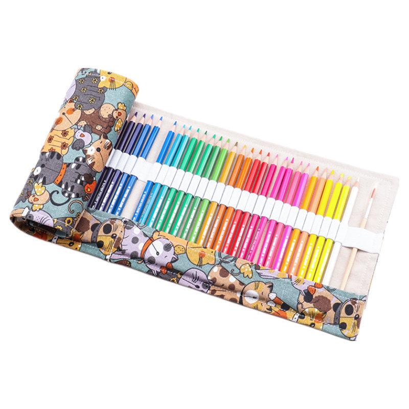 Sześciokątne Kredki Kolorowe Rozpuszczalne w Wodzie na Bazie Oleju - 12, 24, 36, 48, 72 Kolory - Zestaw do Rysowania dla Studenta