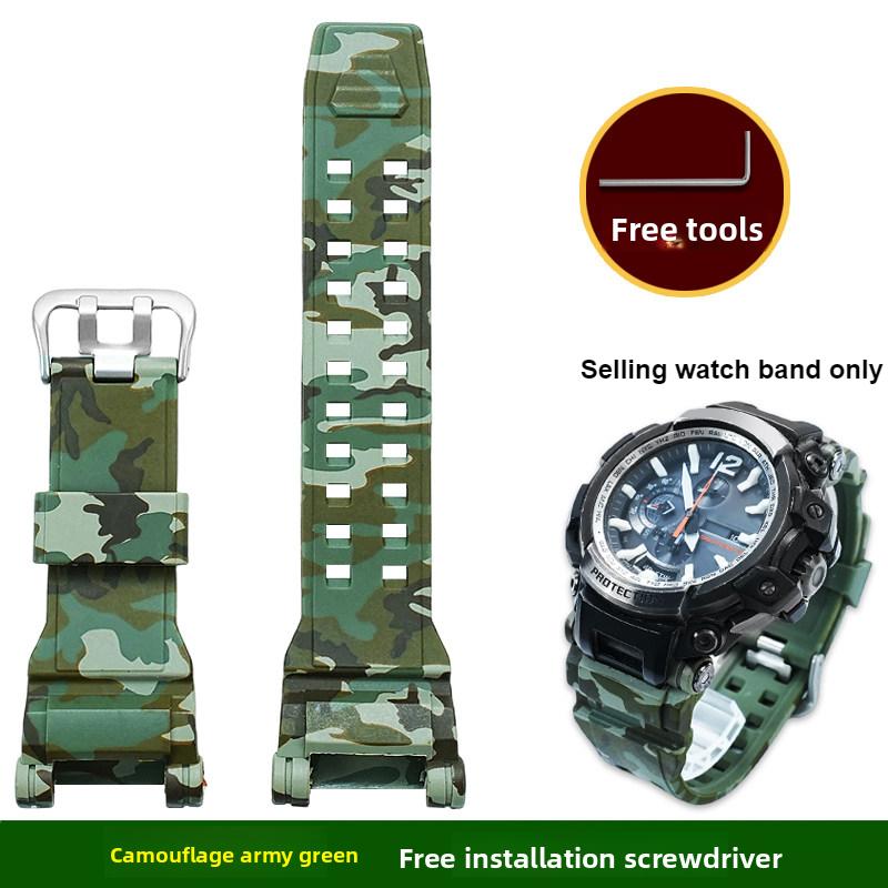 GPW2000 Soft Silicone Strap For Casio G-Shock Kongba 5502 GPW-2000 Wristband Men Replacement Sport Rubber Watch Band Accessories