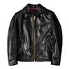 Genuine Horsehide Leather Jacket for Men Slim Fit with Notched Collar Vegetable Tanned Tea Core