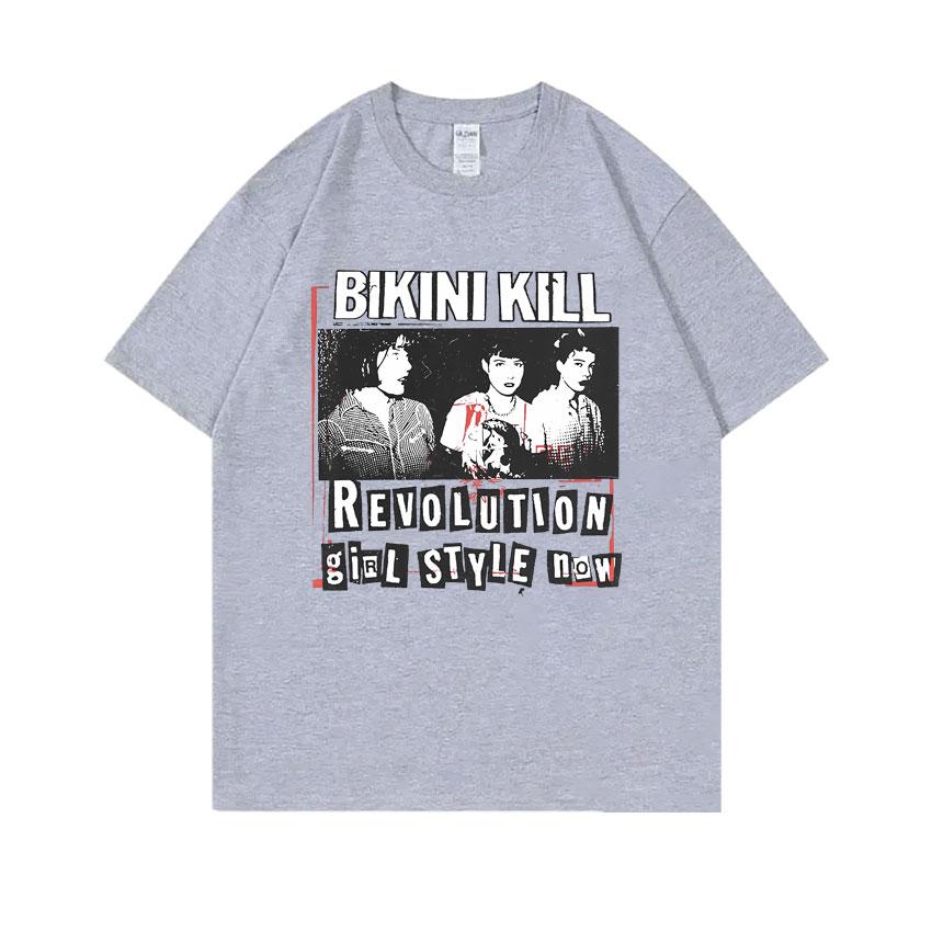 Rock Punk Band Bikini Kill Revolution Girl T-Shirt Feminist Riot Grrrl Kathleen Hanna T-Shirt Männer Frauen Vintage Übergroßes T-Shirt