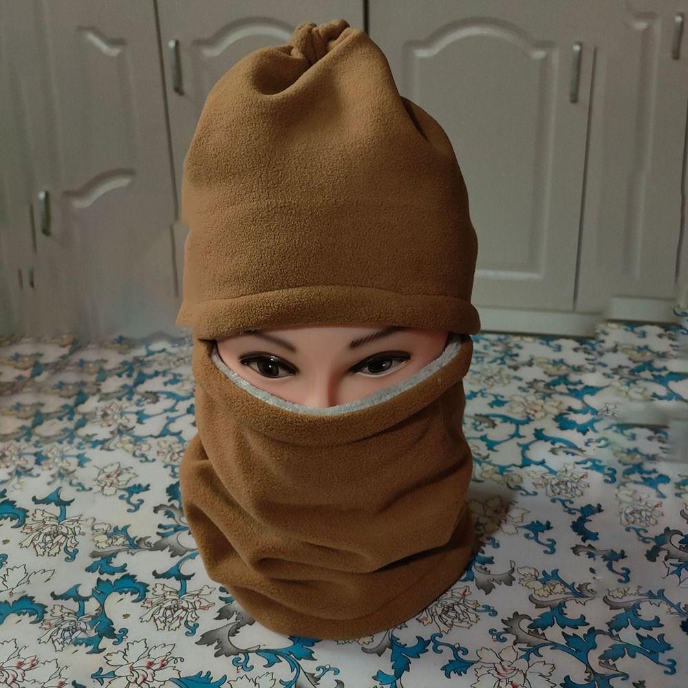 Windproof Winter Warm Hat Scarf Two-piece Coldproof Cycling Mask Motorcycle Warm Mask  Women