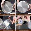 ZISIZ Premium Hammered 316 Stainless Steel Frying Pan