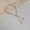 Alien-shaped Freshwater Pearl Bracelet - Pullable Adjustable Bracelet with Pearl Strands