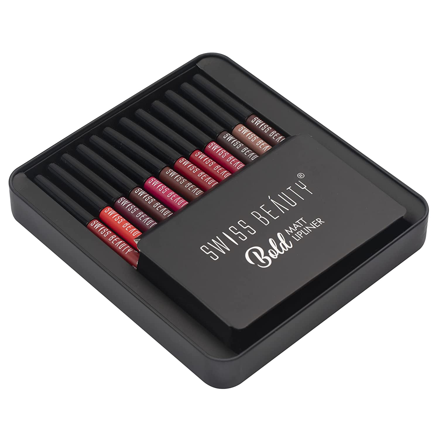 

Набор карандашей для губ Swiss Beauty Bold Matte Lipliner, 12 шт.