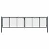 VidaXL Garden Gate Mesh Galvanized Steel Grey 400 X 100 Cm 145777