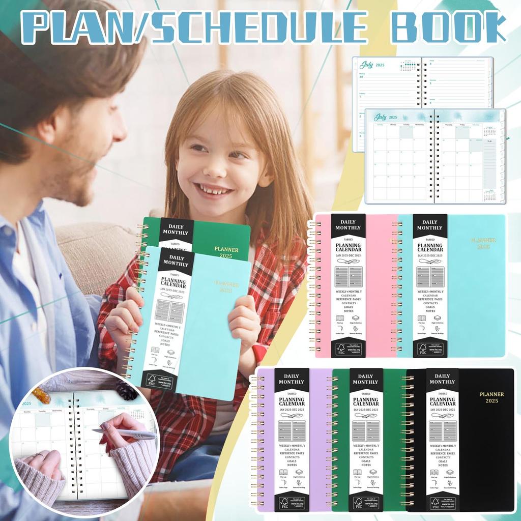 Planner Schedule Book A5 Coil Book Self-discipline Punch Card Notebook Weekly Diary