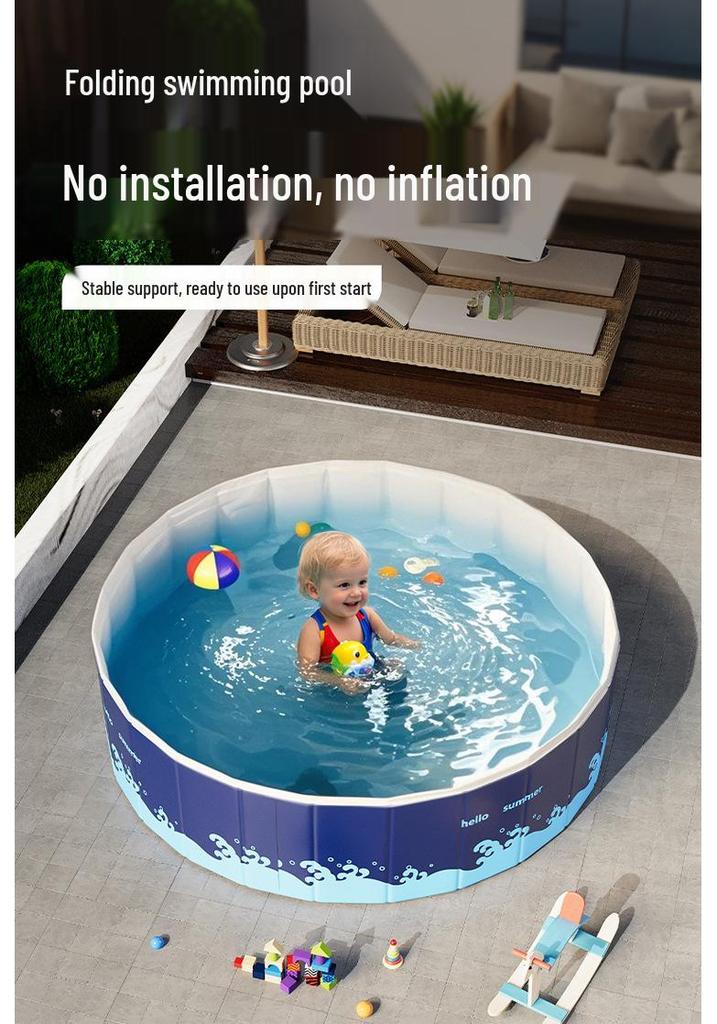 PVC Folding Pet Swimming Pool: Dog & Cat Bath and Play Pool