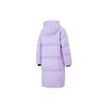 Skechers Solid Color Windproof Warm Sports Hooded Down Jacket Women Jackets Purple P423W030-010Y