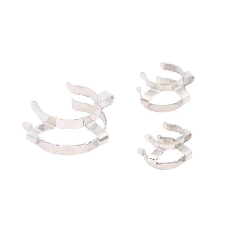 1Pc Stainless Steel Standard Ground Mouth Clip Caliber 14#19#24#29#34#45# Laboratory Clamp Heat Resisting Ground Clip Adapter