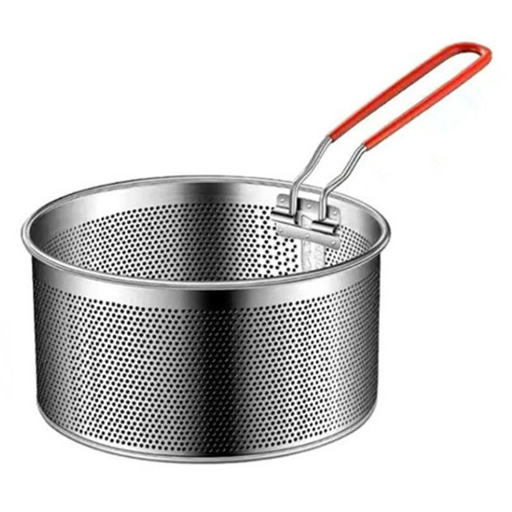 16cm Edelstahl Schaumlöffel Siebkorb für Nudeln, Frittiertes Essen, Hitzebeständig, Ergonomisch