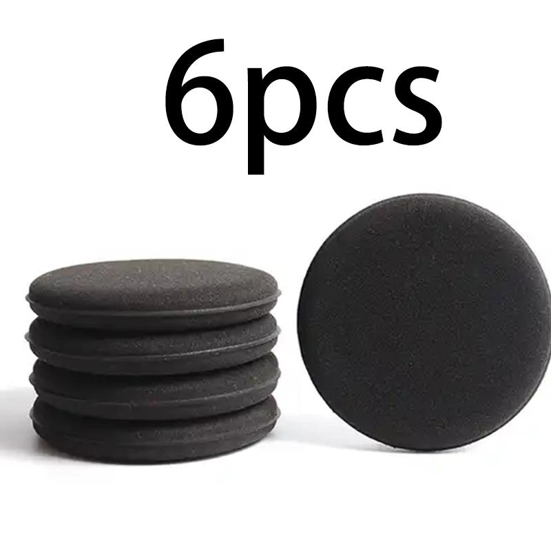 6PCS Foam Wax Applicator Pad Hand Waxing Foam Car Care Sponge Applicator Cleaning Detailing Pads Polish For Auto Accessories