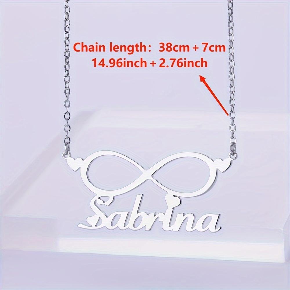 Personalized Infinite Heart Name Necklaces For Women Gold Color Stainless Steel Custom Necklace Wedding Waterproof Jewelry Gift