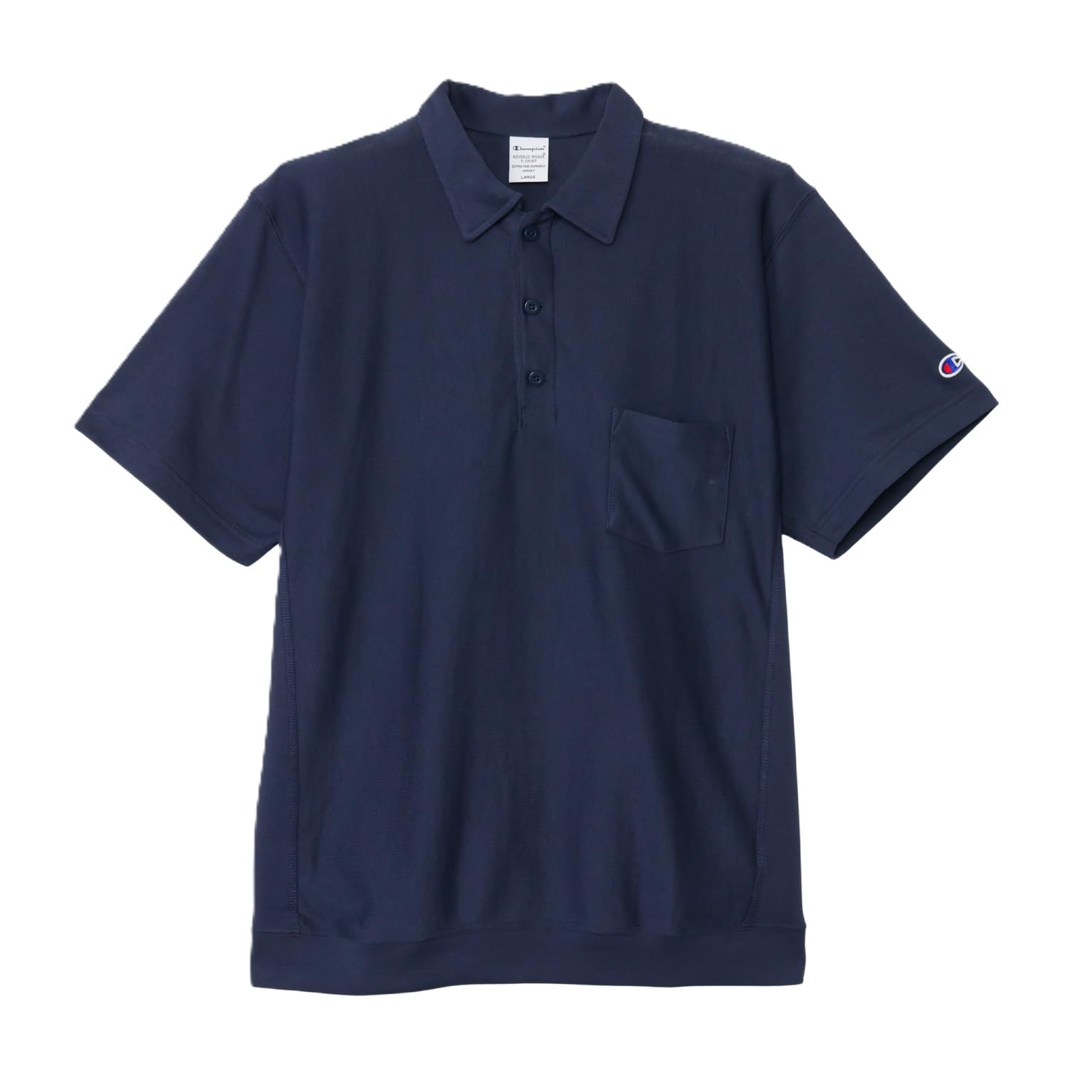 

Champion COTTON USA Свободный крой Reverse Weave Поло с карманом Мужская футболка, Темно-синий, Рукав, C3-B308