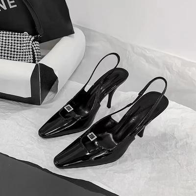 2024 Summer High Heel Sandals Buckle Punk Style Stiletto Pointed Toe Sexy Fashion Women's Shoes Luxury Sandals Women Designers
