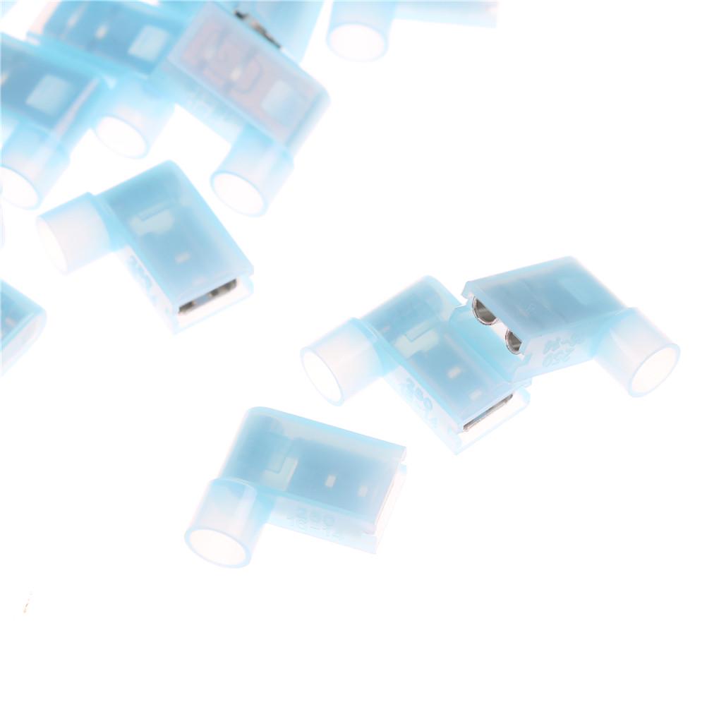 40 Stück 90 Grad Nylonisoliert Buchse Aufschieb-Drahtanschlussverbinder 16-14 Awg