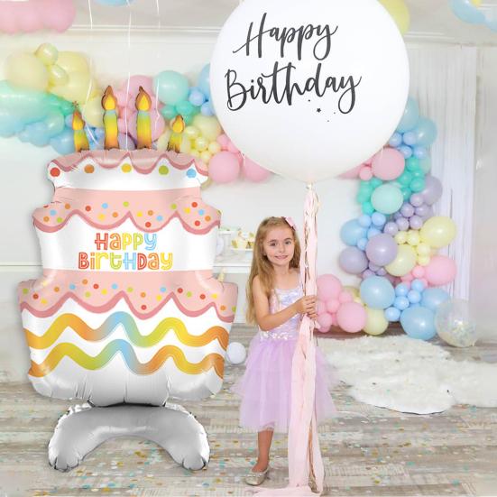 Birthday Party Balloon DIY Scene Layout Various Styles Birthday Cake Toy Decoration Creative Inflatable Cartoon Aluminum Foil Balloon Party