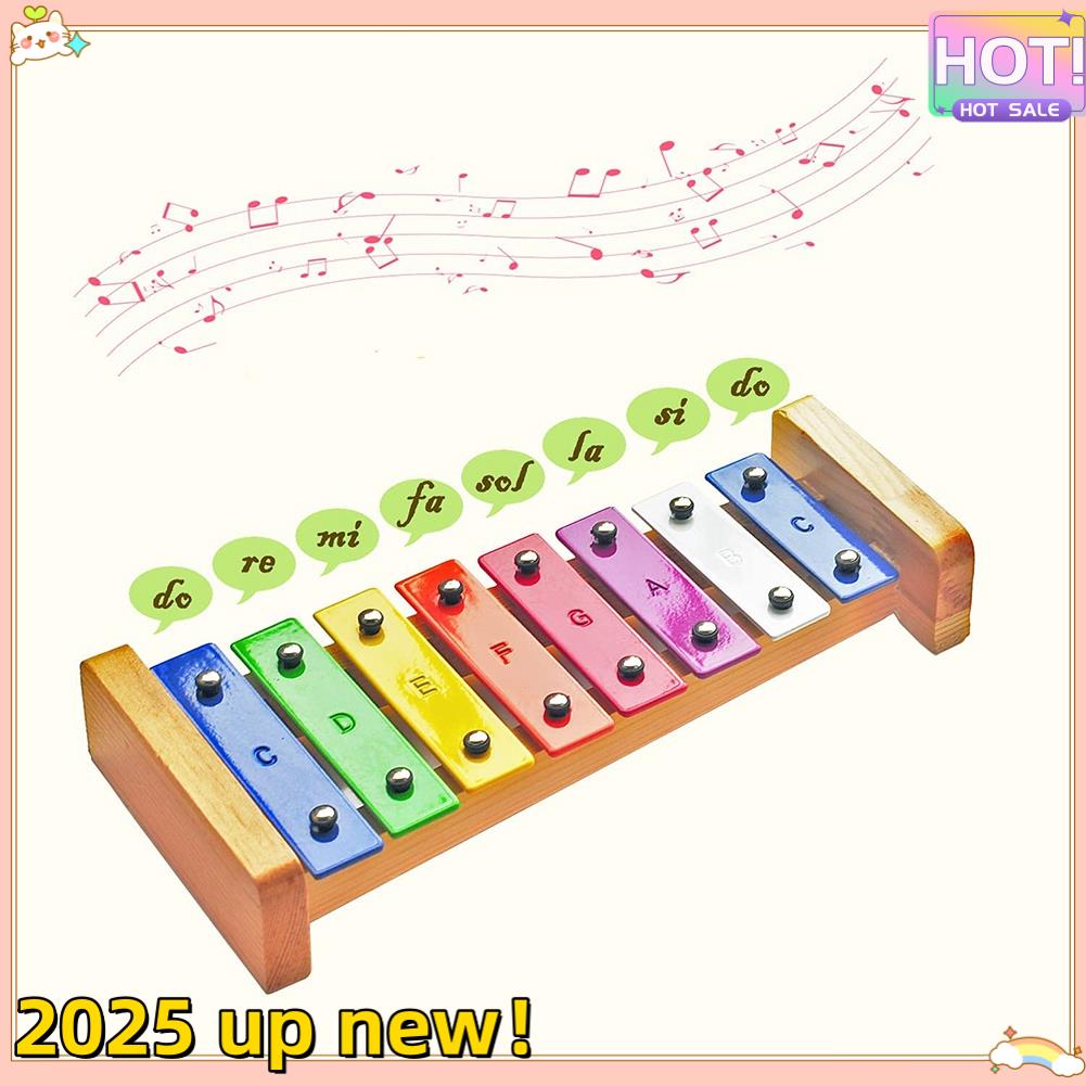 

Стильный деревянный ксилофон для детей, 8 нот/клавиш, разноцветные металлические пластины, музыкальный инструмент для девочек и мальчиков, подарок для детей