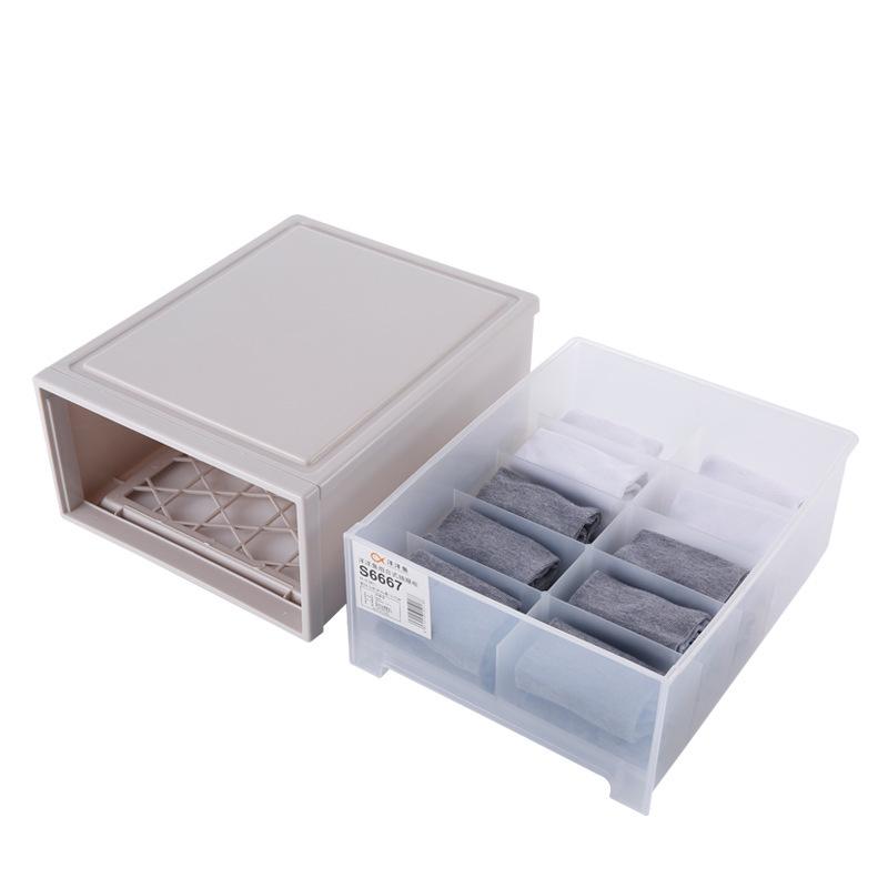 Drawer-Style Plastic Organizer Box: Multi-Layer Storage for Wardrobe & Clothing