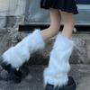 Warm Faux Fur Leg Warmers Furry Foot Warming Covers Versatile Boot Covers for Women Girls
