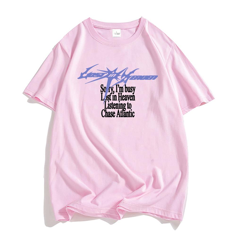 Lost In Heaven Print T-shirt Rock Band CHASE ATLANTIC Tshirts Cotton Summer Men Women Tees Graphic Clothing Camisetas Unisex Top