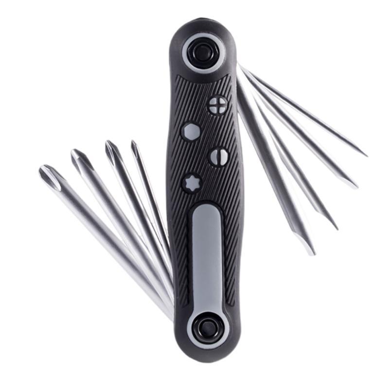 652F Reliable Comprehensive Manual Folding Screwdriver Tool Set Suitable for Everyday Repairs Fixes Home And Professional Use