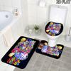 3Pcs Flannel Toilet Mat Set MTSJTthe Digital Circus Bathroom Rug Bath Carpet Non Slip Home Decor
