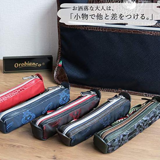 OROBIANCO Pencil PRICK RY CORONA Perfect for office Perfect as a Made in Custom-Made Case, DOLLARO. Unisex. use. gift. Italy. (CAMO-GRIGIO)