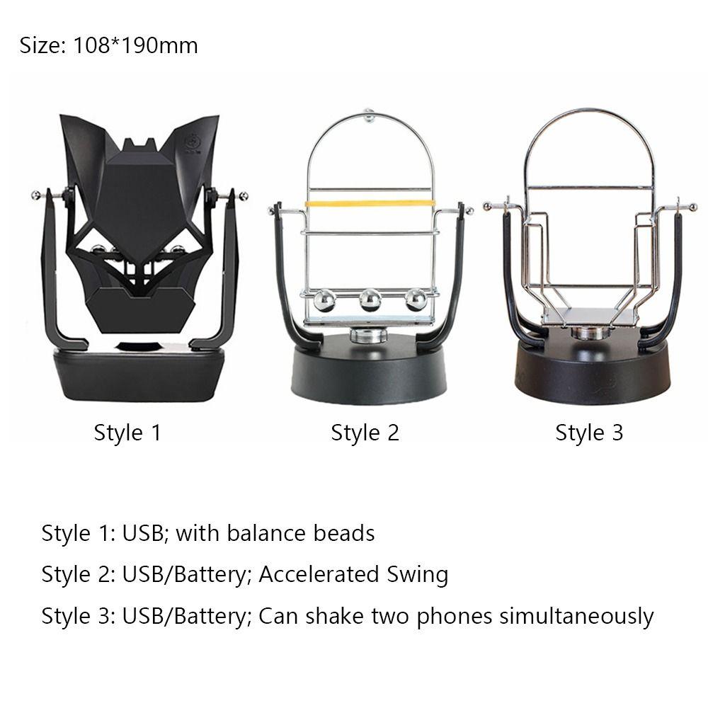 Plastic Phone Swing Device Automatic Silent Operation Phone Shake Wiggler USB/Batteries Step Rocker Phone Holder