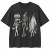 Vintage Halloween Shirt Ghost Skeleton Pumpkin Head Witch Graphic Tee
