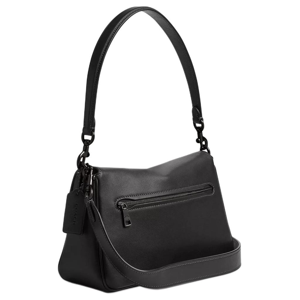 Coach Soft Tabby 25 Classic Hardware Logo Smooth Leather Shoulder Bag Medium Women shoulder bag Black CAM98-V5BLK